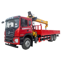 Grue montée sur camion Dongfeng Huashen T5 6x4 certifiée CE OTTC, 14 tonnes, flèche à 5 sections, norme nationale VI, Cummins 260 CV, pompe hydraulique
