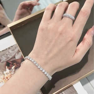 สร้อยข้อมือเพชรเลี้ยงในห้องปฏิบัติการ คุณภาพ VS1/VVS1 สี D ยอดเยี่ยม พร้อมใบรับรอง IGI น้ำหนัก 1/2/3 กะรัต รูปทรงลูกแพร์/เจ้าหญิง/มรกต ลดราคาสุดร้อนแรง - Product Image 4