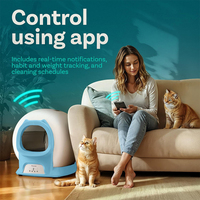Multifunktionale Automatische Selbstreinigende Katzentoilette 65L+9L Extra Groß App-Steuerung Verbesserte Katzenklo-Roboter für Mehrere Katzen