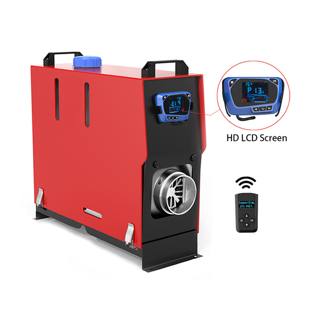 12V Diesel Parking Heater 8KW Aluminum Alloy Shell Integrated Single Outlet New Thermostat for RV/Truck Use 5L Fuel Tank 1-Year
