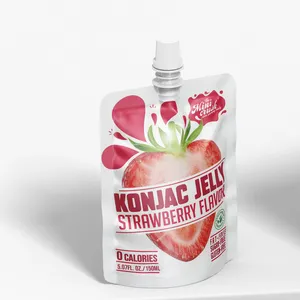 Konjac Jelly Vitamin C Vegan, 0 đường hương vị nho keto, gluten miễn phí, chế độ ăn uống lành mạnh túi đồ ăn nhẹ có thể uống được, thực phẩm ít calo