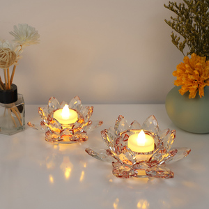 Crystal <strong>Lotus</strong> Decorative Crystal Fancy Design <strong>Candle</strong> <strong>Holder</strong> Centerpieces Table Wedding Dinning and Party Tealight <strong>Candle</strong> - Product Image 6