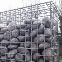Gabion carré en fil de fer galvanisé à chaud 2x1x1M, maille soudée pour mur de soutènement, pliable