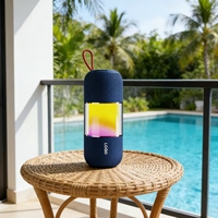 Haut-parleur sans fil étanche IPX7 5W V6.0 avec carte TF, lumière RGB, audio portable pour le camping en plein air, les voyages et les sports