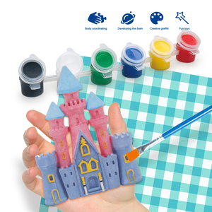 Set de Pintura para Niños, Manualidades de Yeso Pintadas a Mano, Set de <span class=keywords><strong>Castillo</strong></span> para Pintar, Manualidades DIY para que los Niños Pinten su Propio <span class=keywords><strong>Castillo</strong></span> de Yeso - Product Image 6
