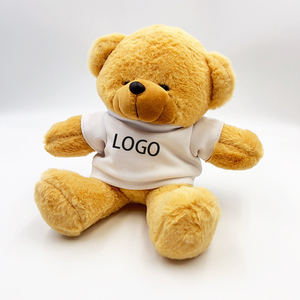 Venta al por mayor de osos de peluche personalizados con capucha logotipo personalizado texto Oem camisas de sublimación en blanco oso de peluche juguetes regalos - Product Image 2
