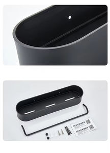 Étagère <span class=keywords><strong>de</strong></span> <span class=keywords><strong>douche</strong></span> murale moderne en aluminium, grande capacité, organisateur <span class=keywords><strong>de</strong></span> <span class=keywords><strong>rangement</strong></span> robuste pour salle <span class=keywords><strong>de</strong></span> bain et cuisine, noire avec adhésif - Product Image 6