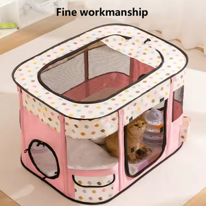 Tienda de campaña plegable para mascotas, tienda para gatos, portador de mascotas, valla de juego portátil para mascotas al aire libre, valla transportadora para perros, carpa Oxford a prueba de agarre - Product Image 4