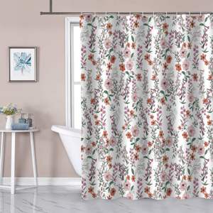 Seni 3D dicetak warna-warni musim semi bunga liar tanaman daun tumbuhan Modern kain poliester tahan air dengan kait plastik - Product Image 5