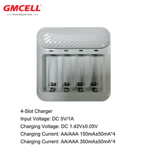Paquete de 4 Baterías Recargables AA Ni-MH de 350mA con Cargador Rápido de 4 Ranuras para Juguetes y Control Remoto - Product Image 3