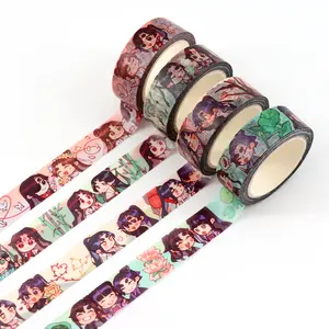 Washi Tape Supplier Custom 100 Rolls Korean Stationery Scrapbook Aesthetic Journal Kawaii Cute Anime Washi Tape