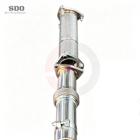 Système d'échappement complet en acier inoxydable SDO compatible avec Chevrolet Corvette C8 Stingray Z51 6.2L 2020-2026, avec downpipe droit et valve OEM
