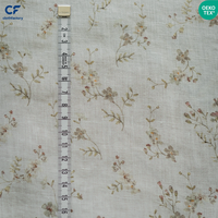 Vente en gros de tissu en lin français 100% doux, respirant, imprimé de fleurs, tissé, techniques de tissage, prix bas, en stock pour les vêtements
