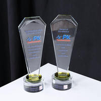 Trophées en cristal personnalisés, impression UV, trophée de champion vierge en cristal