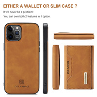 Étuis Porte-Cartes Magnétiques Pliables Personnalisables avec LOGO pour iPhone 12 13 14 15 16 17 Pro Max en Cuir PU