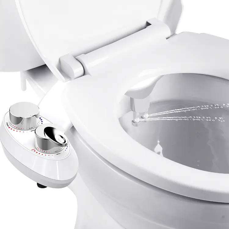 Warm-und Kaltwasser bidet verstellbar abs Kunststoff Toiletten bidet aufsatz nicht elektrisches Toiletten bidet zur Sitz befestigung