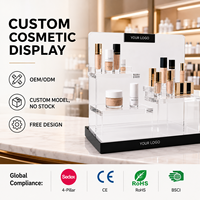 Support d'affichage publicitaire décoratif en acrylique lumineux LED personnalisé pour les cosmétiques et les soins de la peau