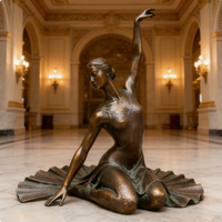 Sculptures de danseurs en bronze sur mesure, taille réelle, homme et femme, statue de couple, art de la danse, personnalisation possible