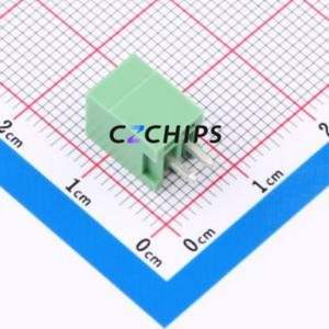 DB2EVC-2.54-2P-GN Plug-in Terminal Block Through hole,P=2.54mm Connector Board-to-Board / Socket - Closed 1x2P 2.54mm Green - Product Image 2