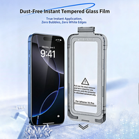Protection d'écran en verre trempé anti-casse pour iPhone 14 15 13 12 Pro Max, installation facile, 0,3 mm, compatible iPhone 16