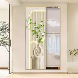 Transforma tu espacio con el arte del espejo deslizable: Mural de pared de porcelana cristalina con diseño de elefante de dibujos animados, espejo deslizable sencillo - Product Image 2