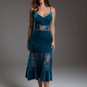 Nouvelle Robe Vintage de Soirée pour Femme 2025 – Style Européen et Américain, Dentelle Sexy, Dos Nu, Patchwork, Automne-Été - Product Image 1