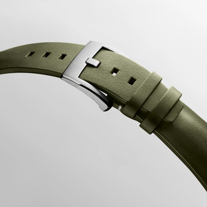 Montre mécanique automatique vintage avec petite seconde, lunette cannelée et bracelet en cuir pour homme Longinesing - Product Image 5