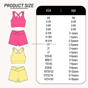 Vêtements de sport respirants pour enfants en gros en stock – Ensemble de tenue de tennis pour filles avec soutien-gorge de yoga en tissu doux et short de course – Faible MOQ - Product Image 5