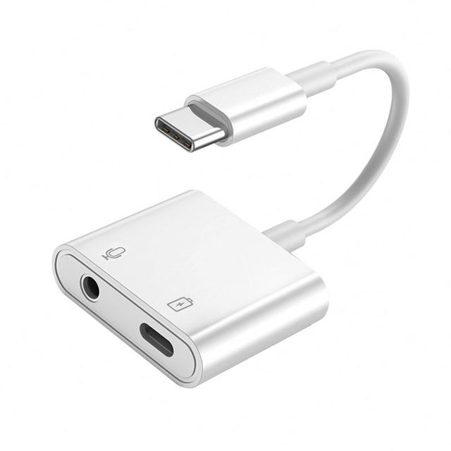 High Quality Audio Adapter Type-c 2 in 1 Adapter Aux 3.5mm Jack to Usb Headphone Adapter for Phone Charging Cable for 8pin
