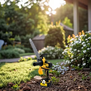 Scie à chaîne sans fil de 10 pouces alimentée par batterie 20V personnalisable OEM avec LED sans outil et verrouillage de sécurité-pour application de bricolage en bois - Product Image 4