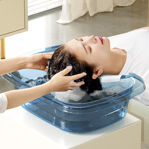 18.3x13.6 pouces hauteur réglable Portable lavage des cheveux évier shampooing bol cheveux lavabo pour femme enceinte âgée alité - Product Image 6
