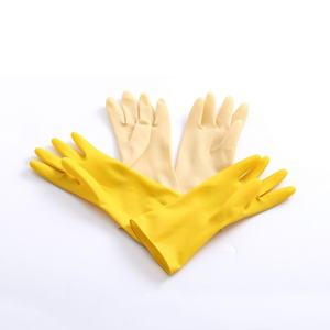 متوسطة مقاومة للماء قابلة لإعادة الاستخدام اللاتكس المطاط Longboard مجموعة قفازات التقشير الضوء الأصفر للتنظيف - Product Image 3