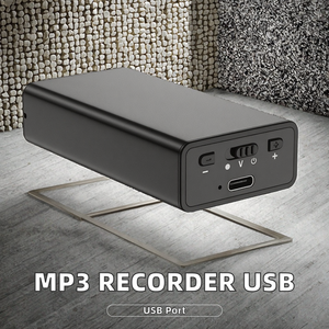 Viklink WR47 Mini enregistreur vocal MP3 personnalisé en alliage de zinc 8 Go avec lecture USB et écouteurs pour interviews, cours et réunions professionnelles - Product Image 2