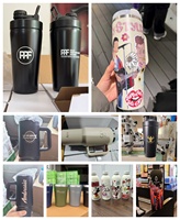 Gobelet de voyage pour voiture 40oz, anti-fuite, avec poignée et paille, en acier inoxydable 304, vente en gros, logo personnalisé, isolé, multicolore, LED lumineuse