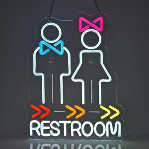 Restroom Neon <b>Sign</b> LED indoor hanging ambient light Shopping mall wall decoration light entrance indicator light luminous <b>sign</b> - Product Image 1