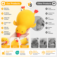 Vente en gros d'usine : Mini jouet canard moelleux jaune mignon et rond, anti-stress, en boîte colorée, unisexe