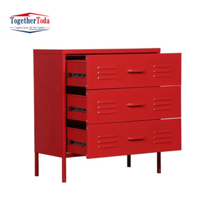 Armoire de rangement moderne modulaire écologique en métal à 4 tiroirs avec grande capacité pour la maison, le bureau, l'appartement commercial - Product Image 3
