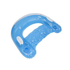 Chaise flottante gonflable avec porte-gobelet et dossier flottant pour piscine lac - Product Image 1