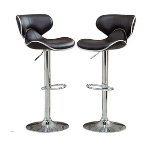 High Quality Fashion Taburetes De Bar Baratos Chair Pu Leather High Bar Stools Chairs For Kitchen