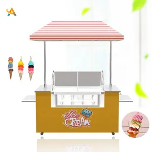 Chariot de crème glacée, Mini remorque/chariot de poussée, vente en gros, livraison gratuite