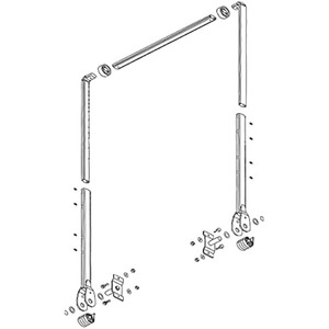 Kit de système de bâche basculante électrique en aluminium à 4 ressorts pour camion benne jusqu'à 23 pieds de large - Product Image 1