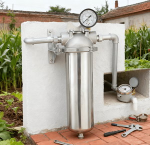 10 "& 20" 家用和工业用304 & 316不锈钢外壳高压预滤器液体处理系统水过滤器 - Product Image 5