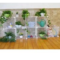 Organisateur modulaire multifonctionnel de rangement de cube en métal à grille métallique à vendre