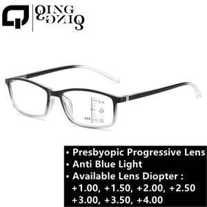 <span class=keywords><strong>Lentes</strong></span> progresivas Gafas de lectura <span class=keywords><strong>para</strong></span> hombres TR90 Marco Delgado Purple Power Ratings 1,75 1,00 - Product Image 2