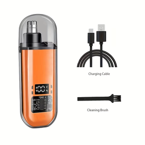 เหมาะสำหรับผู้ชาย เครื่องตัดขนจมูกแบบชาร์จ USB แบบพกพา ดีไซน์ขนาดเล็กกะทัดรัด ชาร์จเร็ว - Product Image 4