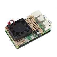Raspberry Pi Generasi ke-4 Tipe B Aluminium Heat Sink Raspberry Pi 4B/3B+ Kipas Disipasi Panas Kotak Braket Housing