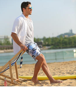 Chu Fei Ya 2024 <span class=keywords><strong>Miami</strong></span> Beach Shorts 90% Poliéster 10% Spandex Tela Hombres Pantalones cortos de <span class=keywords><strong>playa</strong></span> Tecnología de impresión digital Estilo Florida - Product Image 2