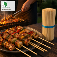 Brochettes en bambou professionnelles pour barbecue avec tige de 18 cm, bâtonnets à viande pour l'empilage rapide et manuel des brochettes