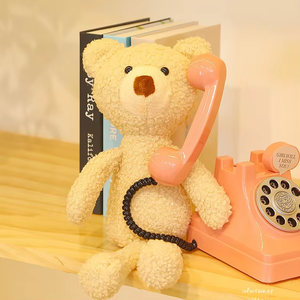 Super suave lindo oso de peluche chica mochila colgante Popular rojo peluche muñeca Anime algodón red espalda muñeca - Product Image 5