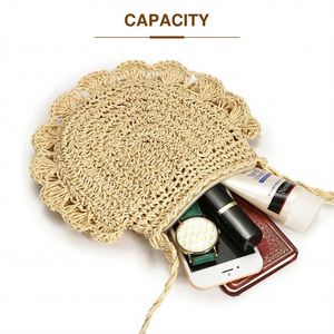 Sacs au crochet du Vietnam, petit sac formel en paille de plage vintage <span class=keywords><strong>blanc</strong></span>, seau pour femme, moyen, à la mode, filles - Product Image 2